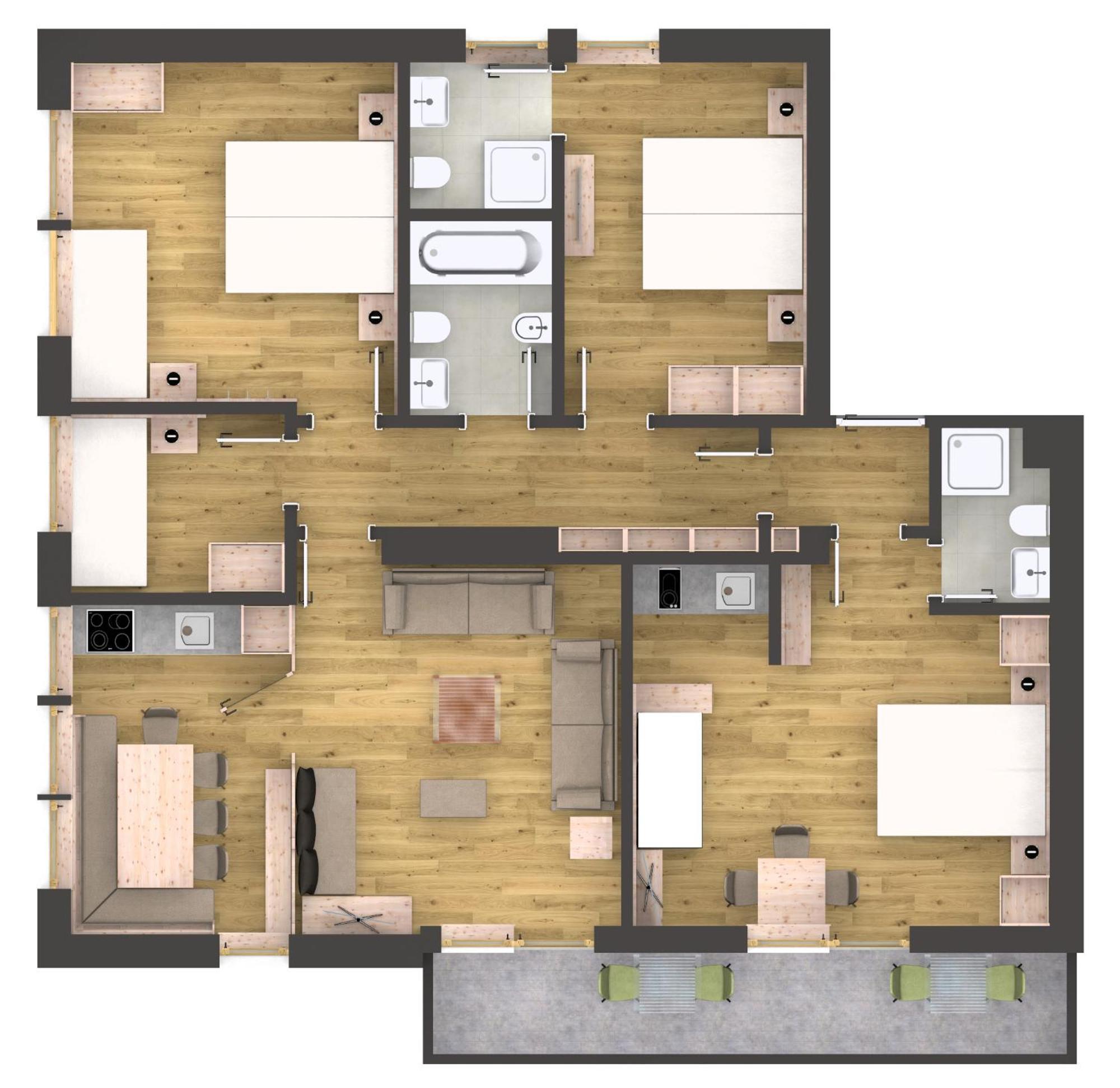 Apartments Heritage House Margherita Santa Cristina Val Gardena Ruang foto
